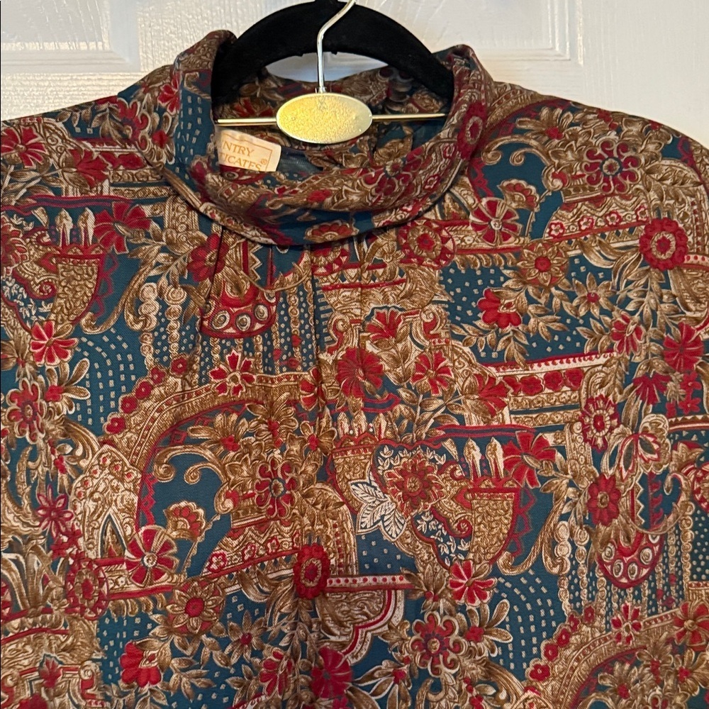 Pendleton Women's Red and Blue Patterned Blouse #… - image 2